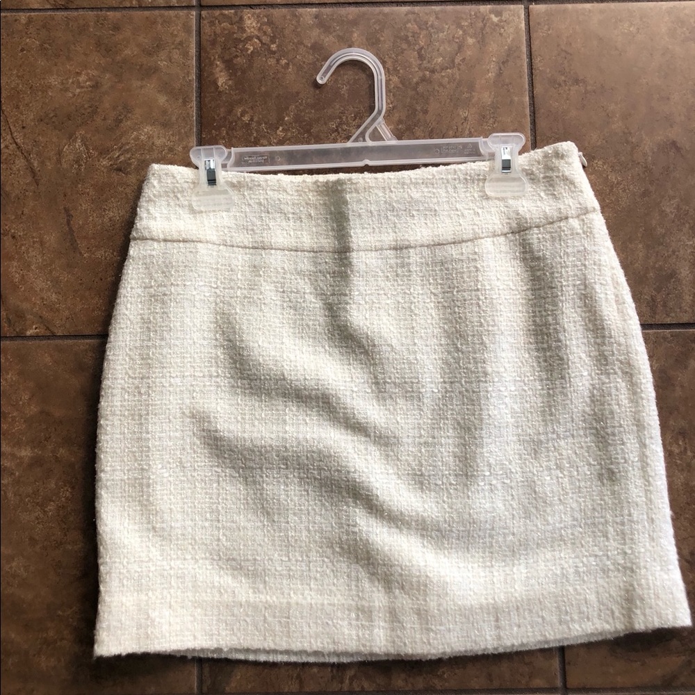 NWOT Summer Skirt Cream Knit Tweed Mini Skirt
